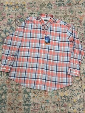 Orvis EZ Cool Plaid button down XL Brand New